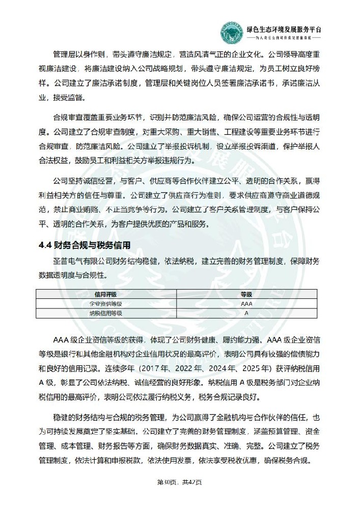 ESG环境社会和公司治理报告